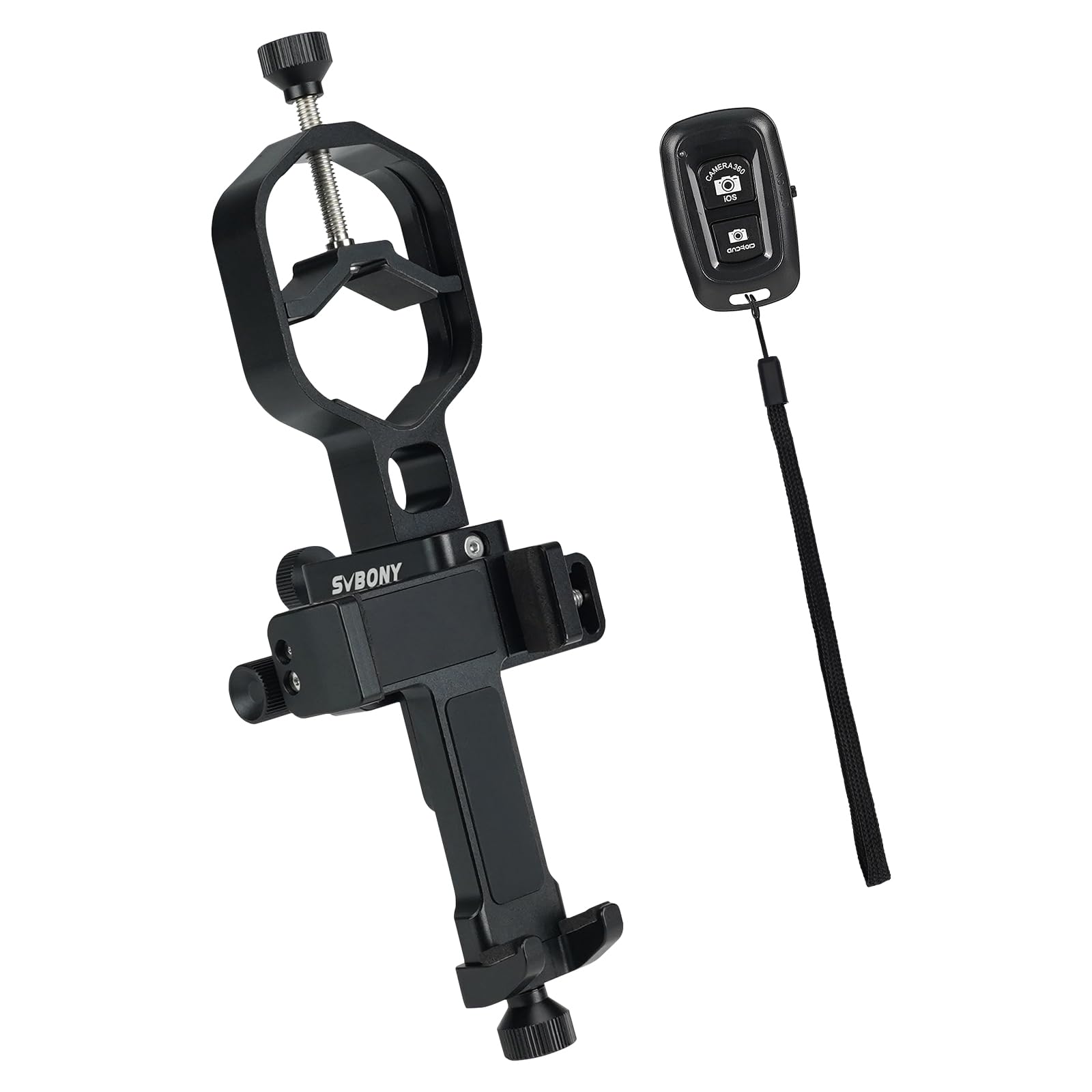 Svbony Sv214 Pro 3 Axis Universal Smartphone Adapter, Digiscoping Adapter With Remote Control Support 28 To 48Mm Eyepiece Diameter, For Capture Images Through Telescope Spotting Scope